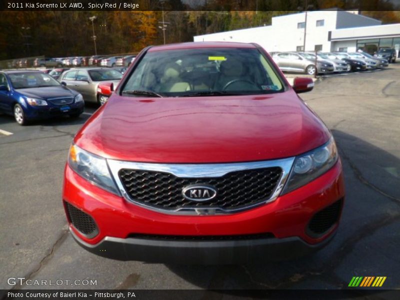 Spicy Red / Beige 2011 Kia Sorento LX AWD