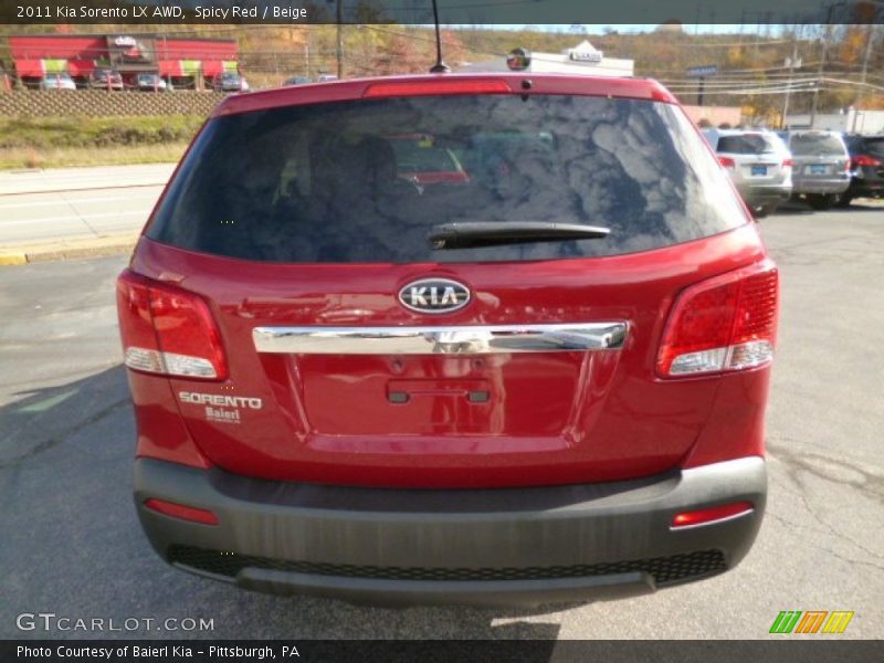 Spicy Red / Beige 2011 Kia Sorento LX AWD
