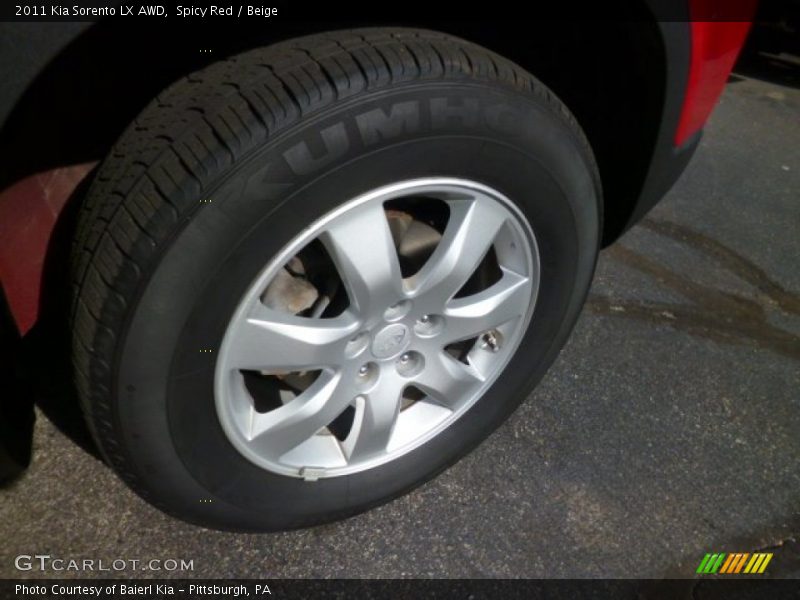 Spicy Red / Beige 2011 Kia Sorento LX AWD