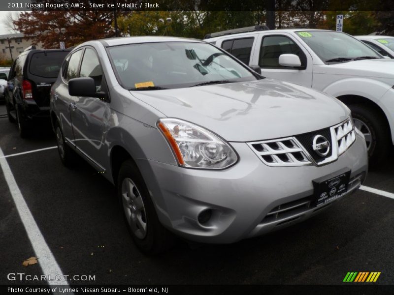 Silver Ice Metallic / Black 2011 Nissan Rogue S AWD