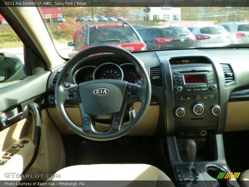 Spicy Red / Beige 2011 Kia Sorento LX AWD