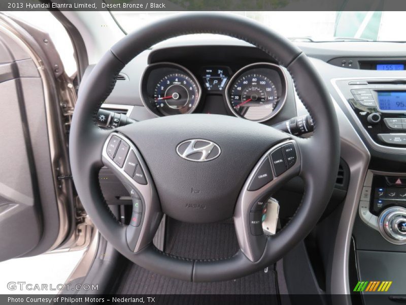 Desert Bronze / Black 2013 Hyundai Elantra Limited