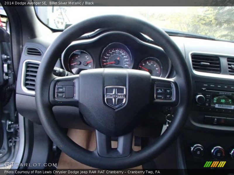 Billet Silver Metallic / Black 2014 Dodge Avenger SE