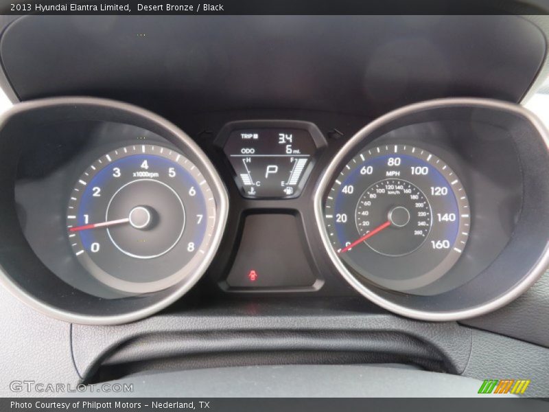 Desert Bronze / Black 2013 Hyundai Elantra Limited