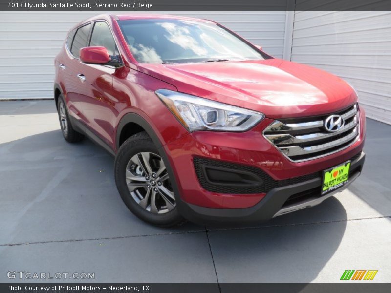 Serrano Red / Beige 2013 Hyundai Santa Fe Sport