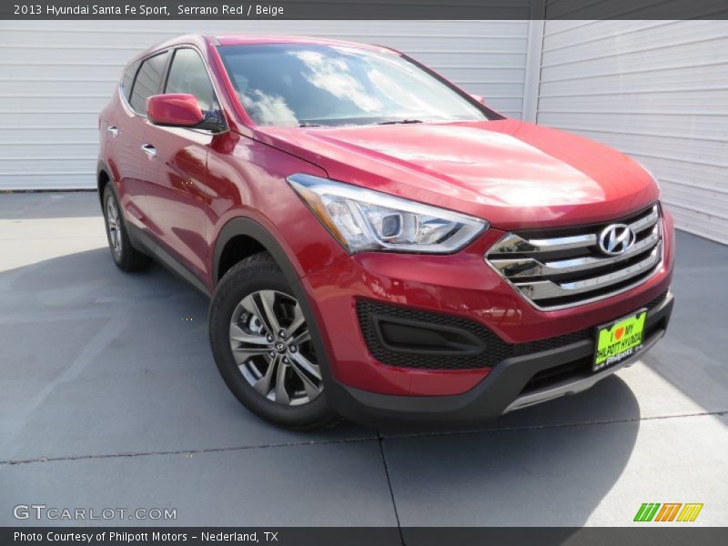 Serrano Red / Beige 2013 Hyundai Santa Fe Sport