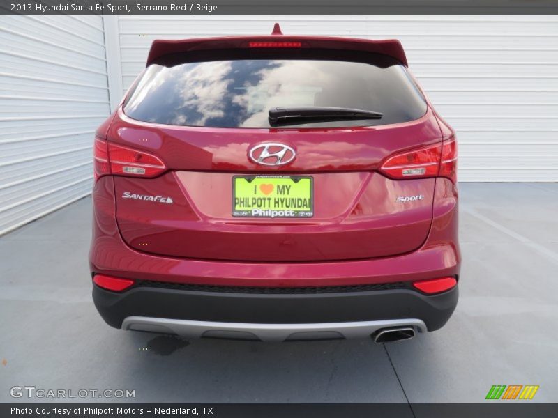 Serrano Red / Beige 2013 Hyundai Santa Fe Sport