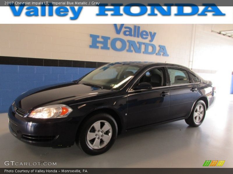 Imperial Blue Metallic / Gray 2007 Chevrolet Impala LT