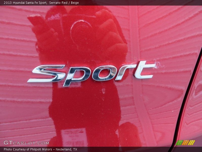 Serrano Red / Beige 2013 Hyundai Santa Fe Sport