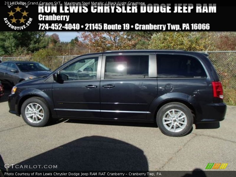 Maximum Steel Metallic / Black/Light Graystone 2014 Dodge Grand Caravan SXT