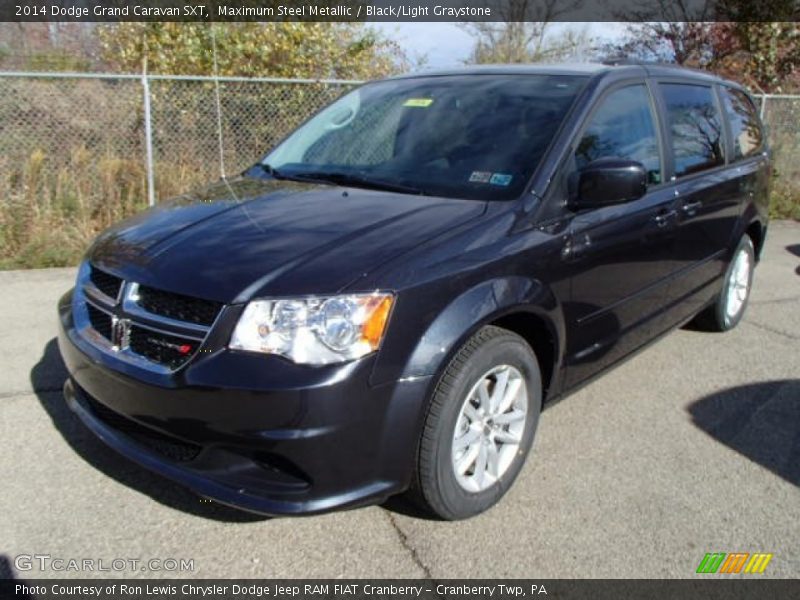 Maximum Steel Metallic / Black/Light Graystone 2014 Dodge Grand Caravan SXT