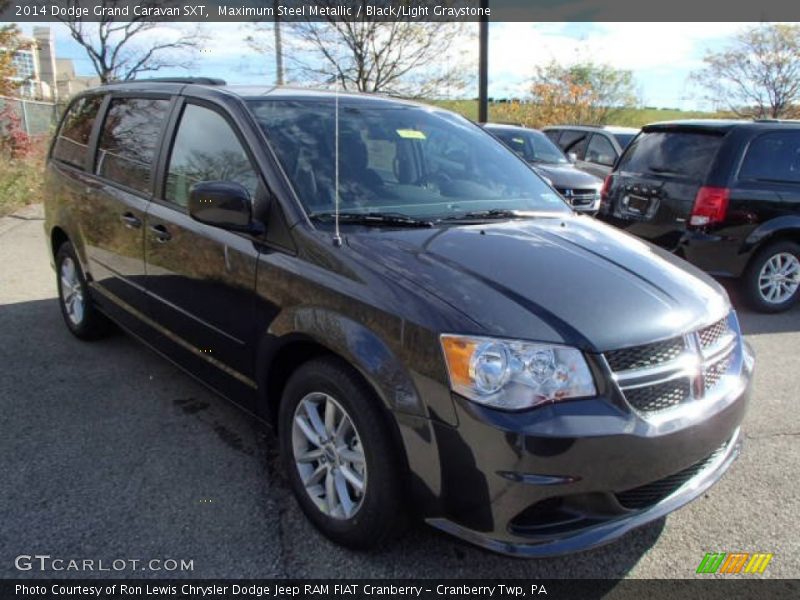 Maximum Steel Metallic / Black/Light Graystone 2014 Dodge Grand Caravan SXT