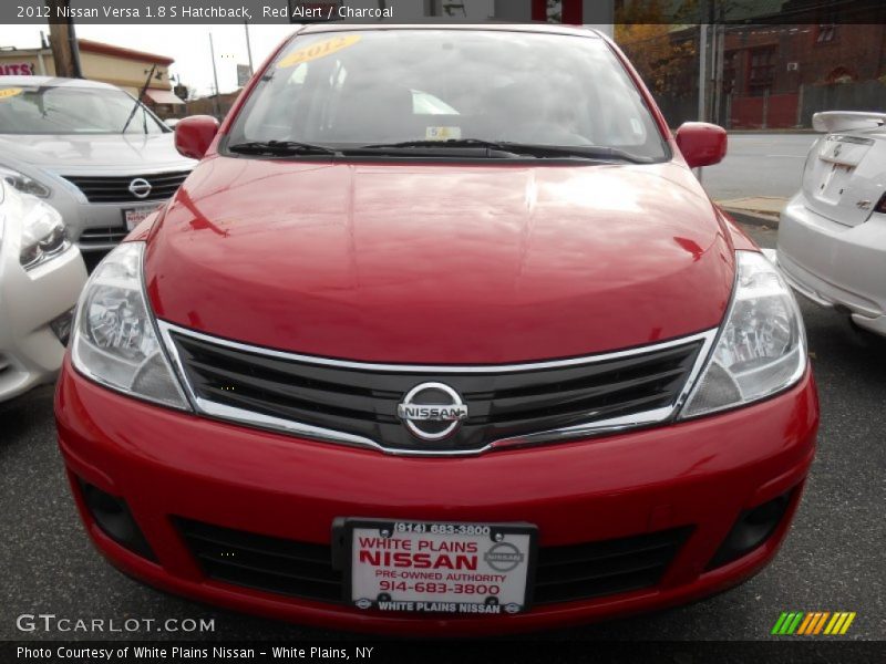 Red Alert / Charcoal 2012 Nissan Versa 1.8 S Hatchback