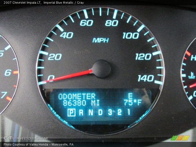 Imperial Blue Metallic / Gray 2007 Chevrolet Impala LT