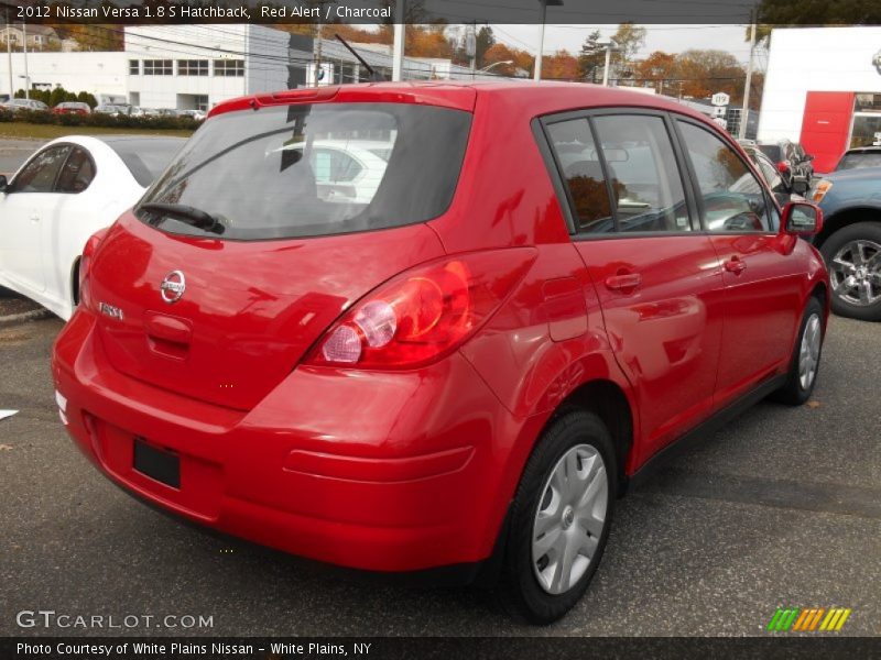Red Alert / Charcoal 2012 Nissan Versa 1.8 S Hatchback
