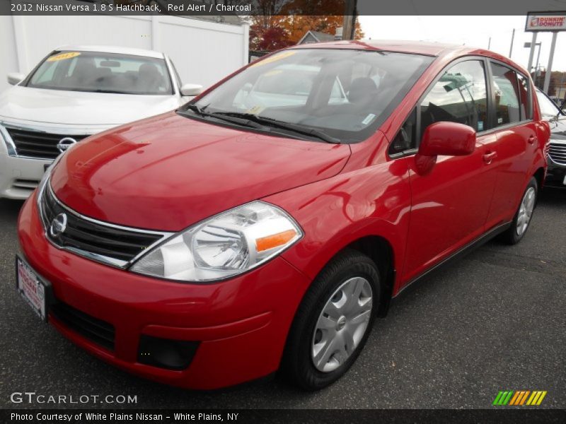 Red Alert / Charcoal 2012 Nissan Versa 1.8 S Hatchback