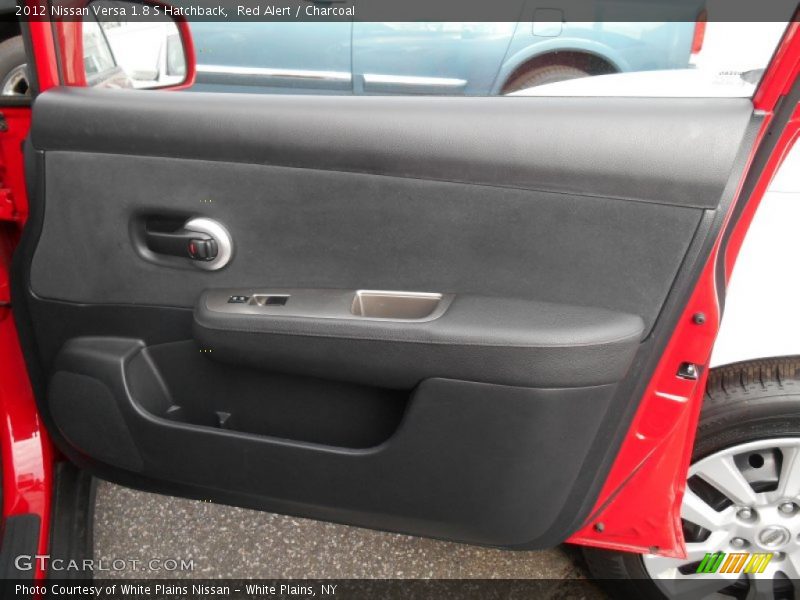 Red Alert / Charcoal 2012 Nissan Versa 1.8 S Hatchback