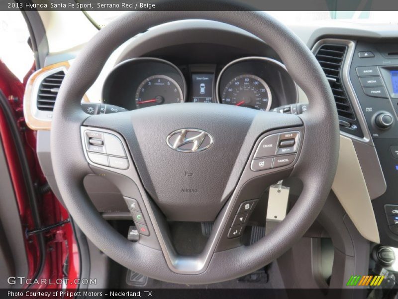 Serrano Red / Beige 2013 Hyundai Santa Fe Sport