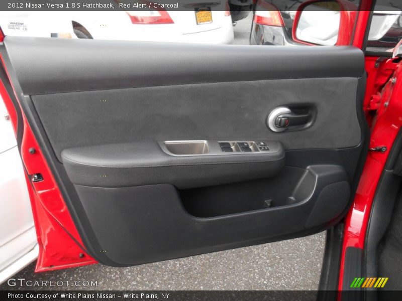 Red Alert / Charcoal 2012 Nissan Versa 1.8 S Hatchback