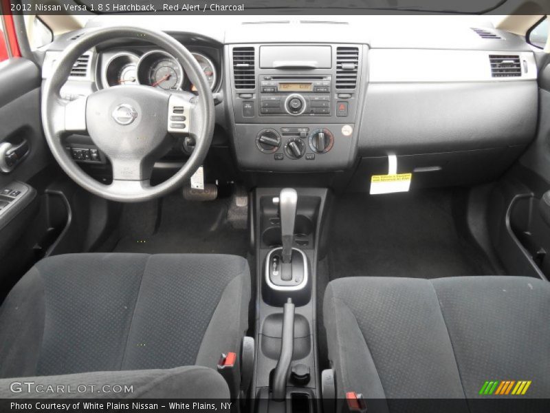 Red Alert / Charcoal 2012 Nissan Versa 1.8 S Hatchback