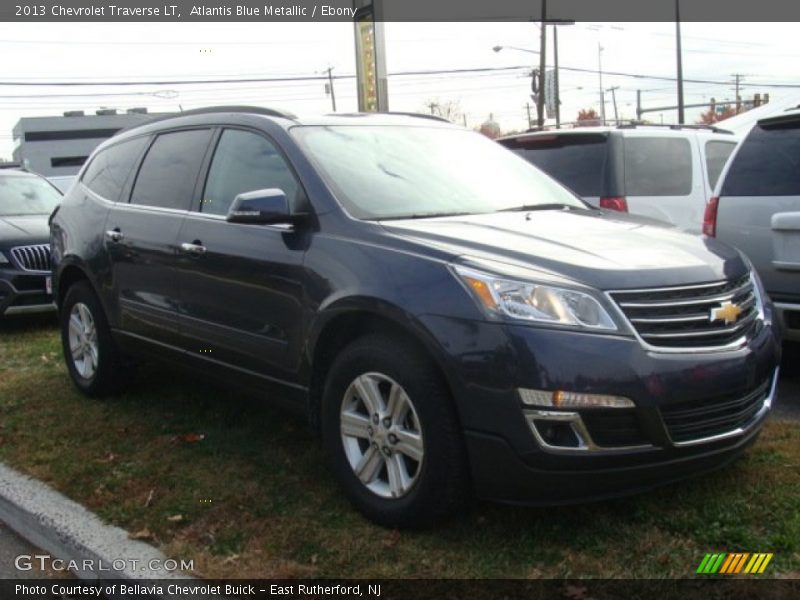 Atlantis Blue Metallic / Ebony 2013 Chevrolet Traverse LT