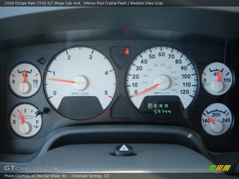 Inferno Red Crystal Pearl / Medium Slate Gray 2008 Dodge Ram 2500 SLT Mega Cab 4x4