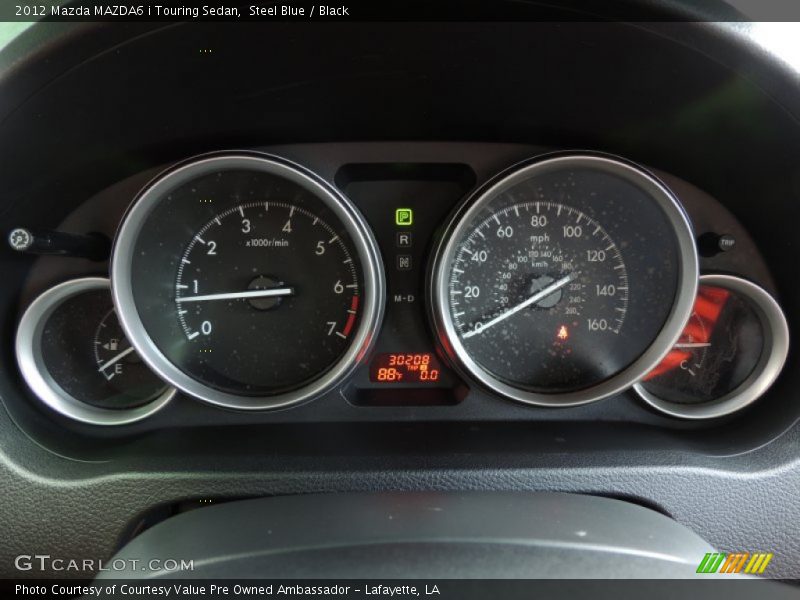 Steel Blue / Black 2012 Mazda MAZDA6 i Touring Sedan
