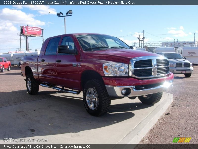 Inferno Red Crystal Pearl / Medium Slate Gray 2008 Dodge Ram 2500 SLT Mega Cab 4x4