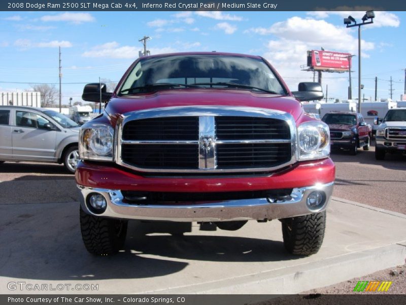Inferno Red Crystal Pearl / Medium Slate Gray 2008 Dodge Ram 2500 SLT Mega Cab 4x4