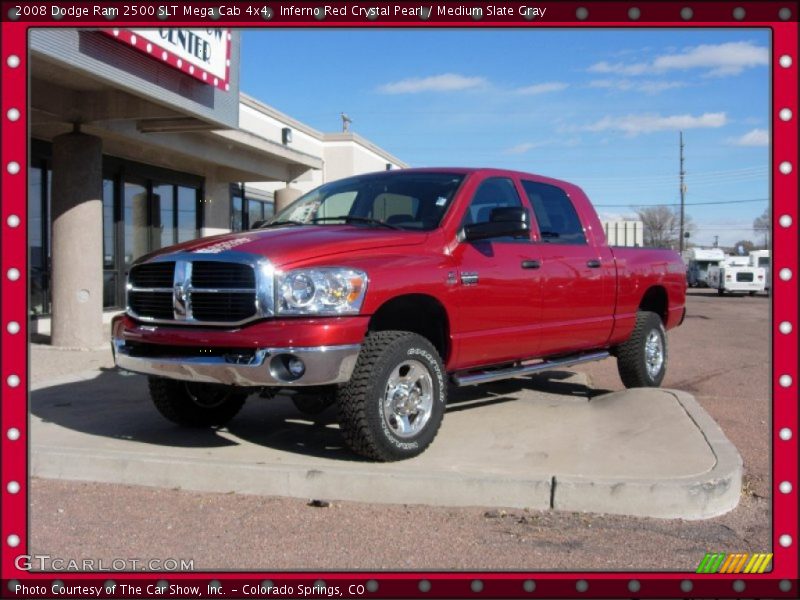 Inferno Red Crystal Pearl / Medium Slate Gray 2008 Dodge Ram 2500 SLT Mega Cab 4x4