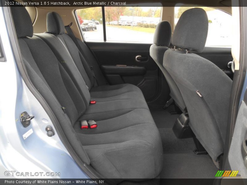 Arctic Blue Metallic / Charcoal 2012 Nissan Versa 1.8 S Hatchback