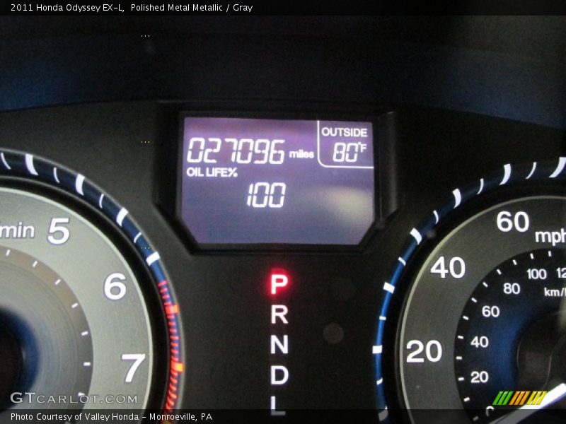 Polished Metal Metallic / Gray 2011 Honda Odyssey EX-L
