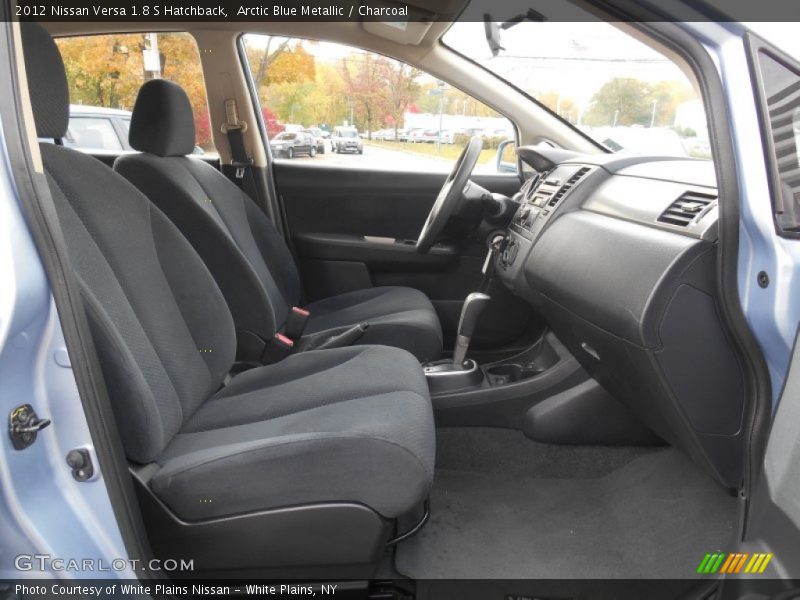 Arctic Blue Metallic / Charcoal 2012 Nissan Versa 1.8 S Hatchback