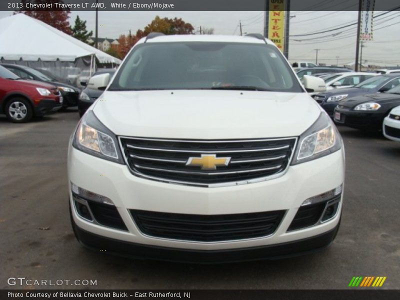 White / Ebony/Mojave 2013 Chevrolet Traverse LT AWD