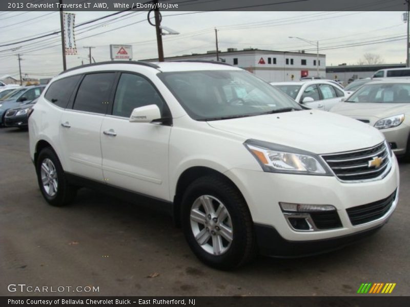 White / Ebony/Mojave 2013 Chevrolet Traverse LT AWD