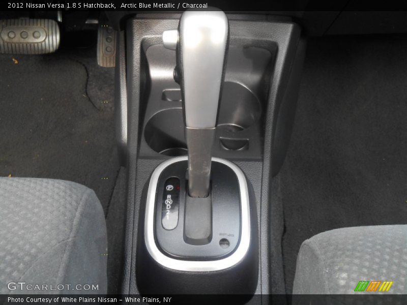 Arctic Blue Metallic / Charcoal 2012 Nissan Versa 1.8 S Hatchback