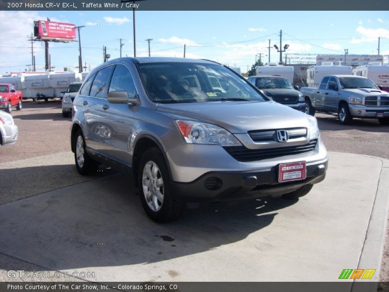 Taffeta White / Gray 2007 Honda CR-V EX-L