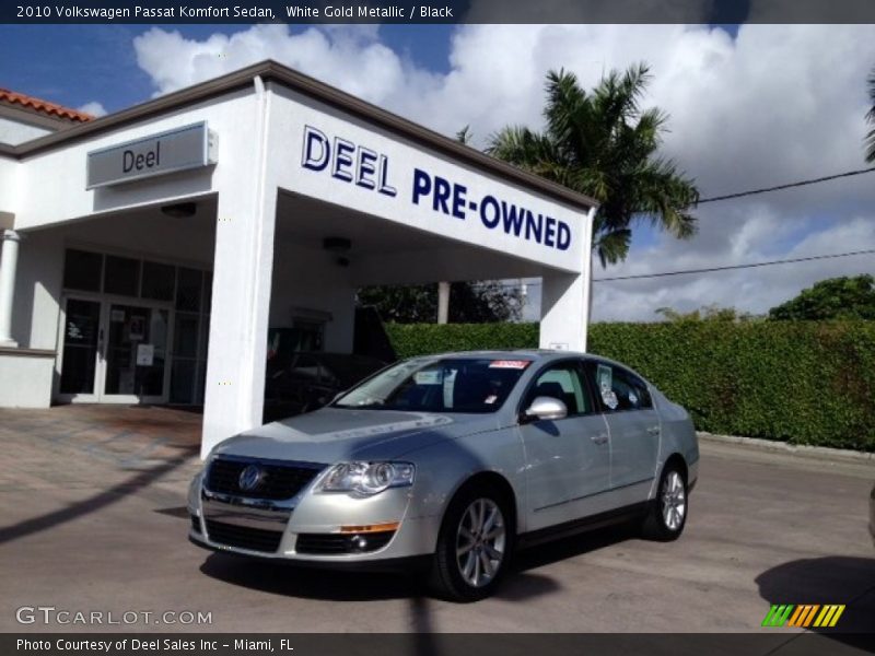 White Gold Metallic / Black 2010 Volkswagen Passat Komfort Sedan