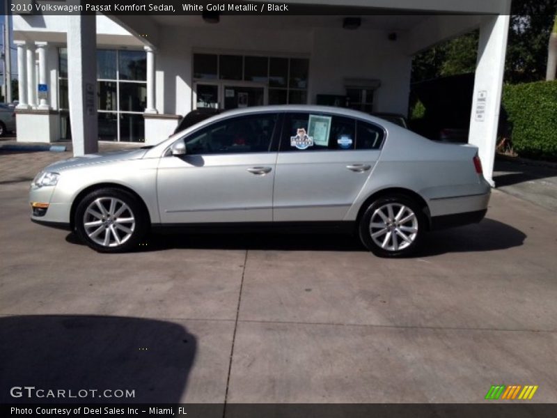 White Gold Metallic / Black 2010 Volkswagen Passat Komfort Sedan