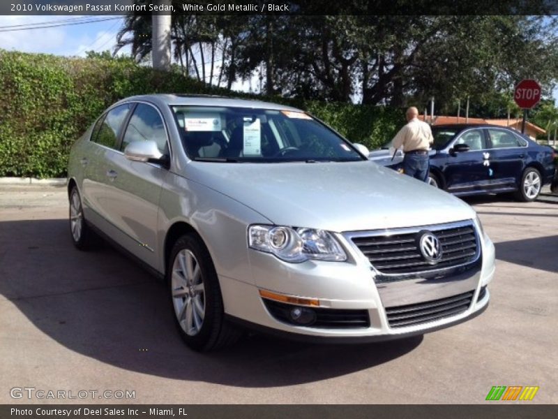 White Gold Metallic / Black 2010 Volkswagen Passat Komfort Sedan