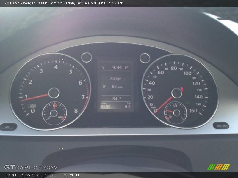 White Gold Metallic / Black 2010 Volkswagen Passat Komfort Sedan