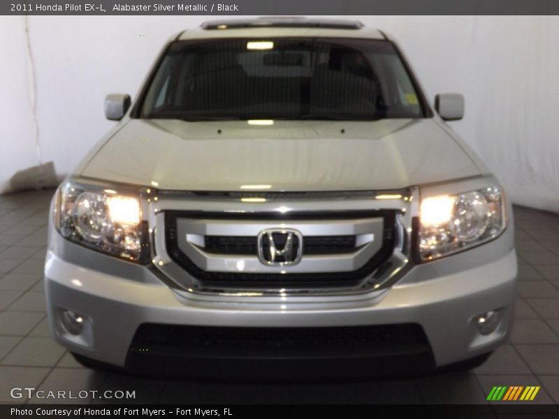Alabaster Silver Metallic / Black 2011 Honda Pilot EX-L