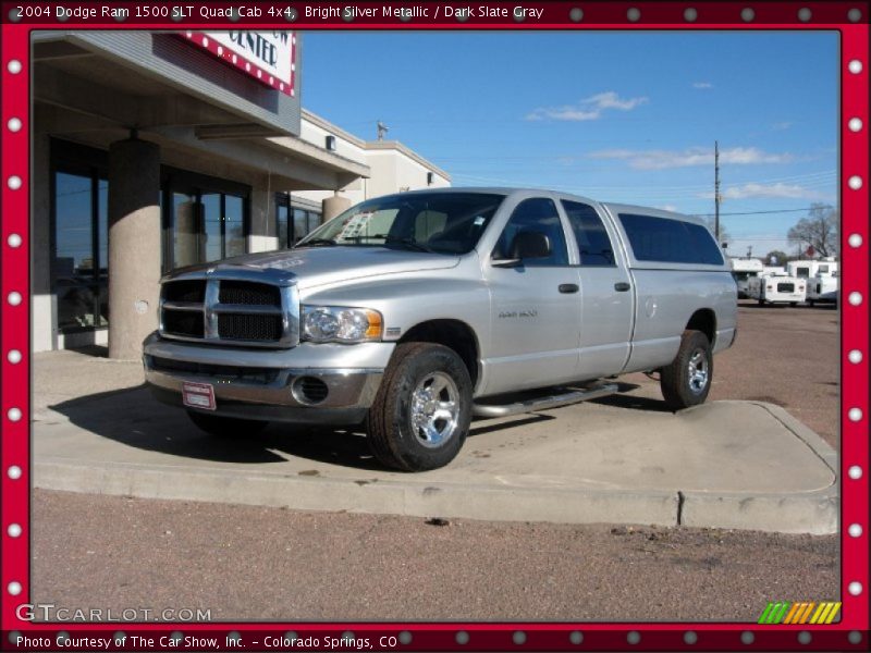 Bright Silver Metallic / Dark Slate Gray 2004 Dodge Ram 1500 SLT Quad Cab 4x4