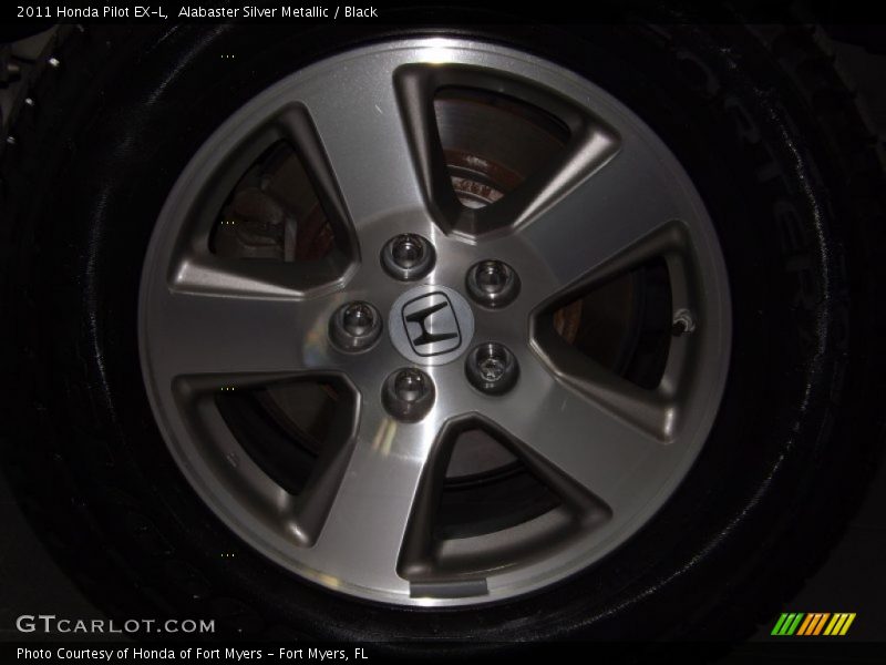 Alabaster Silver Metallic / Black 2011 Honda Pilot EX-L