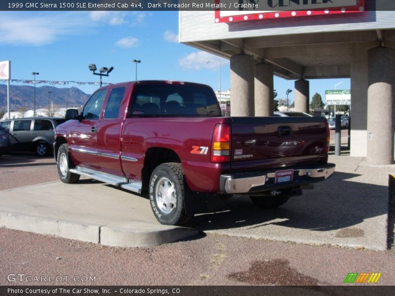 Dark Toreador Red Metallic / Graphite 1999 GMC Sierra 1500 SLE Extended Cab 4x4