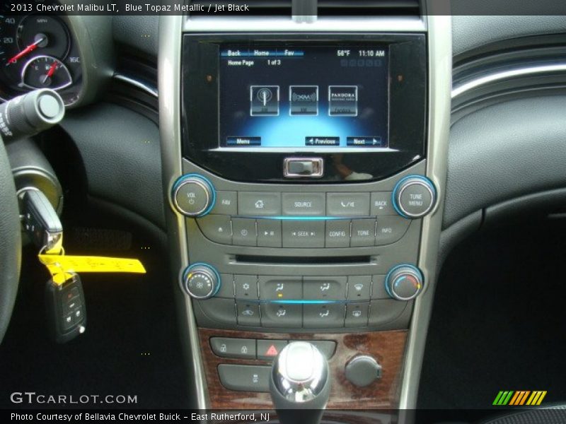 Blue Topaz Metallic / Jet Black 2013 Chevrolet Malibu LT