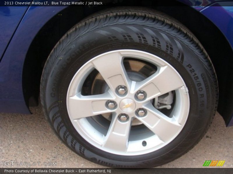 Blue Topaz Metallic / Jet Black 2013 Chevrolet Malibu LT