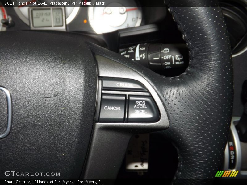 Alabaster Silver Metallic / Black 2011 Honda Pilot EX-L