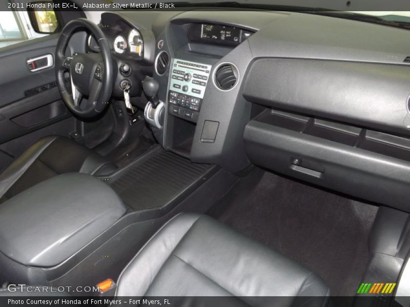 Alabaster Silver Metallic / Black 2011 Honda Pilot EX-L
