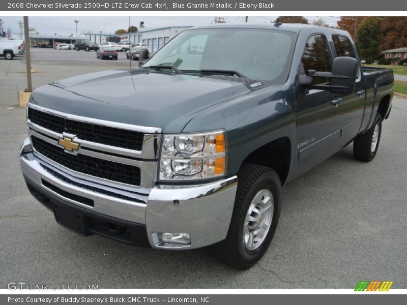 Blue Granite Metallic / Ebony Black 2008 Chevrolet Silverado 2500HD LTZ Crew Cab 4x4